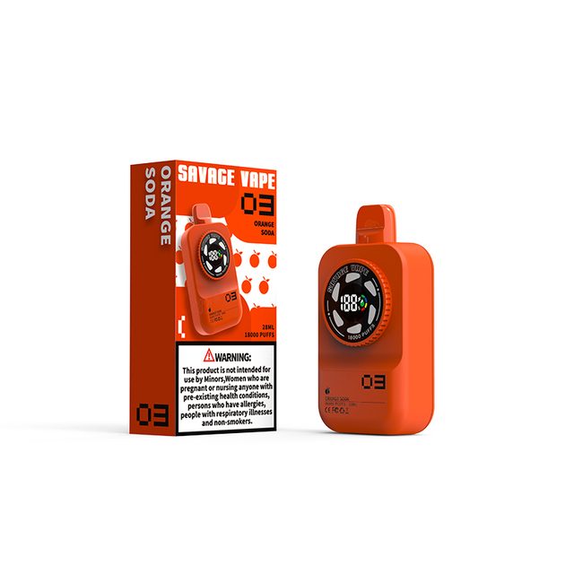 Original Savage Camera 18000 Puffs 18k Vape desechable E Cigarrillo 2% 3% 5% Sal NIC - Soda naranja