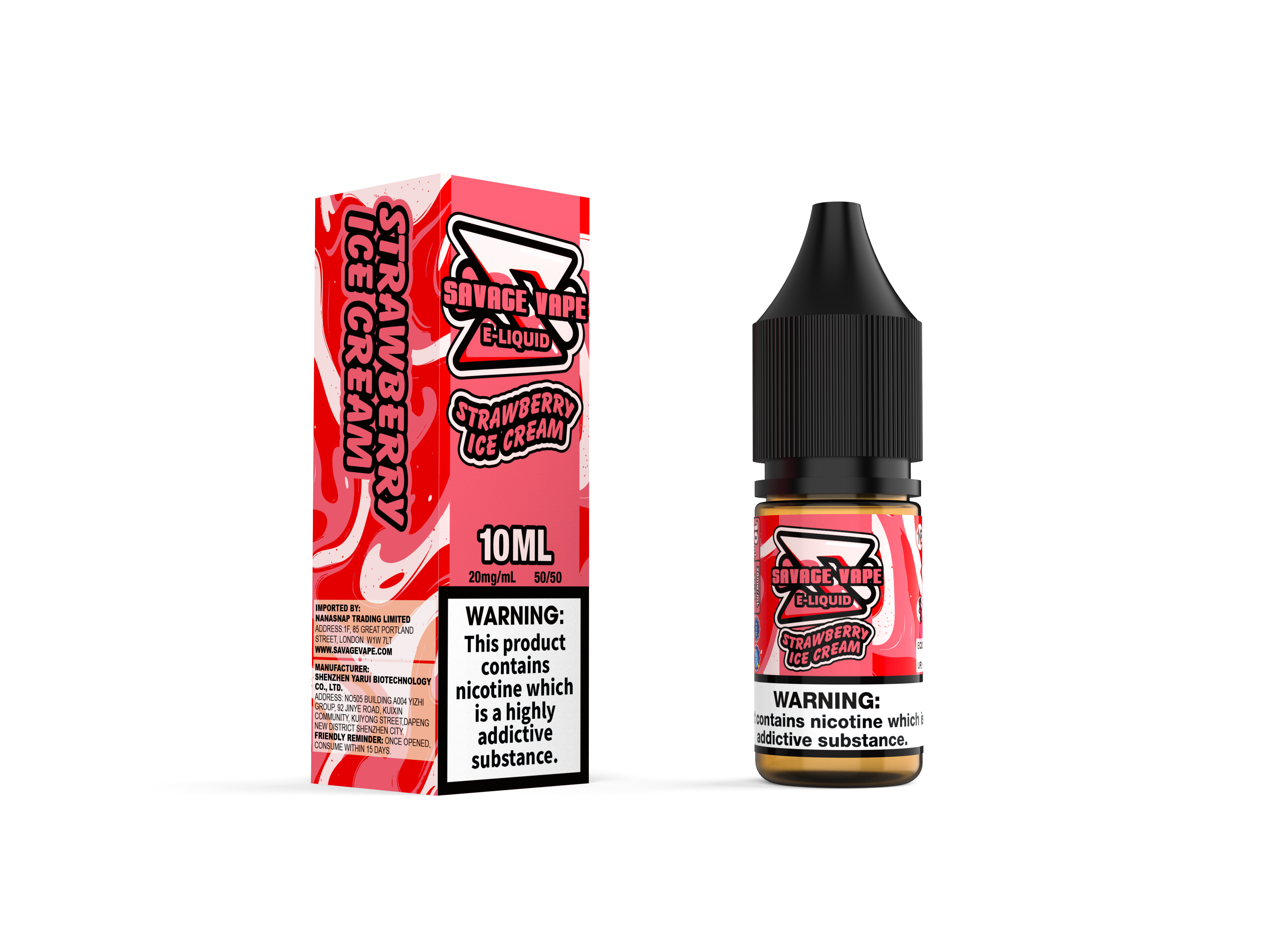 Savage Vape E Liquid 2mg Nicotine Salt 10ml TPD- BluBerry Cranberry Cherry