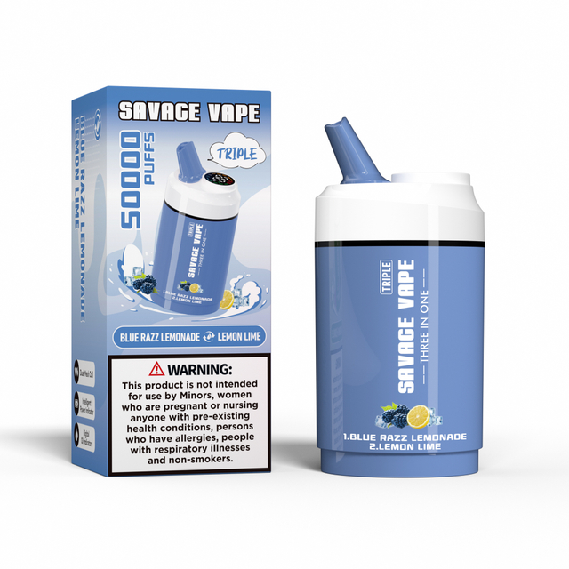 Savage Vape Triple 50000 Puffs 50k tres en uno 3 en 1 Vape desechable -Lush Ice & Mango Ice