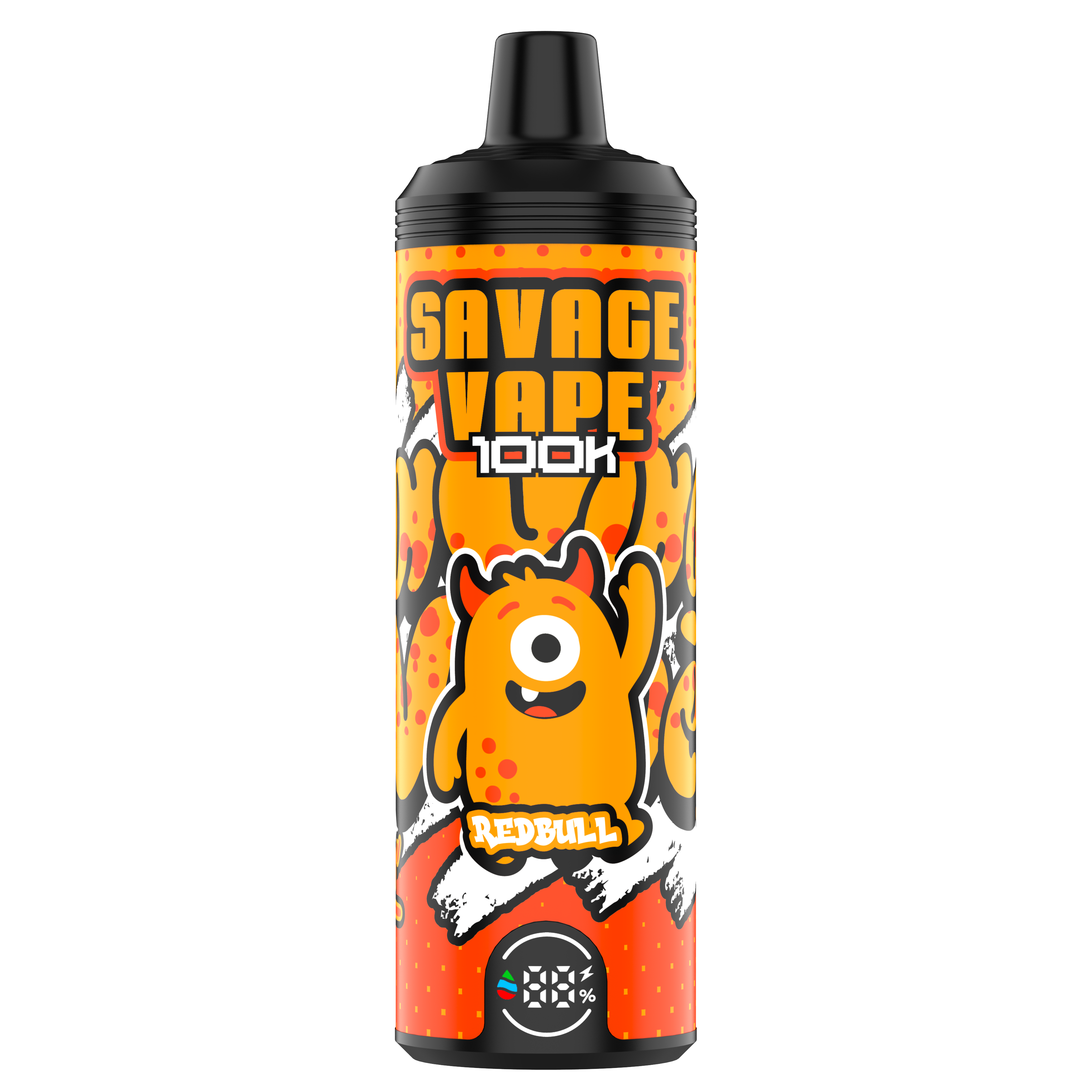 UE Warehouse Original Savage Vape MTL 100000 Puff 80000 65000 Cigarrillo electrónico Vaper Dual Mesh Bobina 50 ml Vape desechable E-Liquid 100k 80K 65K-Red Bull