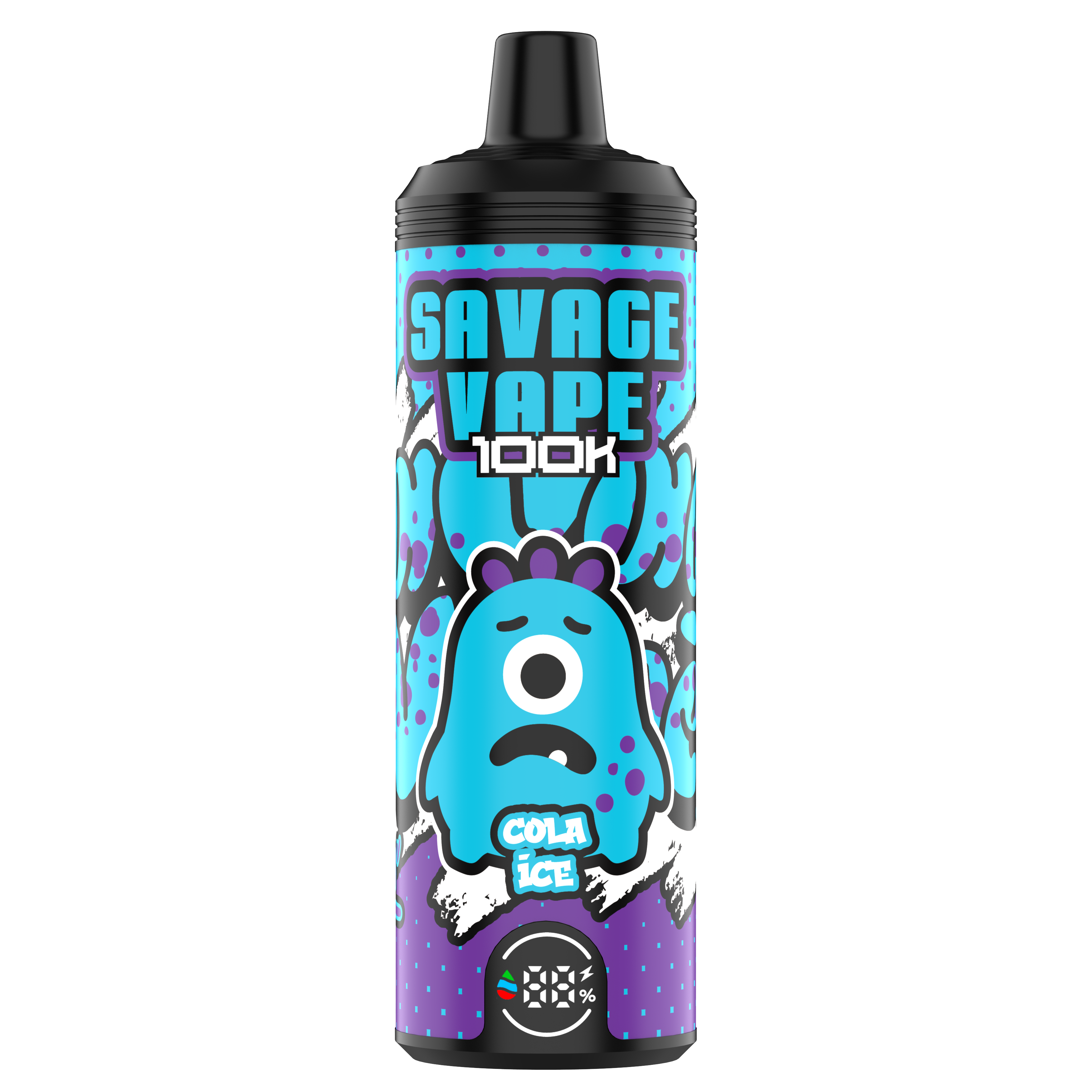 UE Warehouse Original Savage Vape Mtl 100000 Puff 80000 65000 Cigarrillo electrónico Vaper Dual Mesh Bobina 50 ml Vape desechable E-Liquid 100k 80K 65K-Cola Hielo