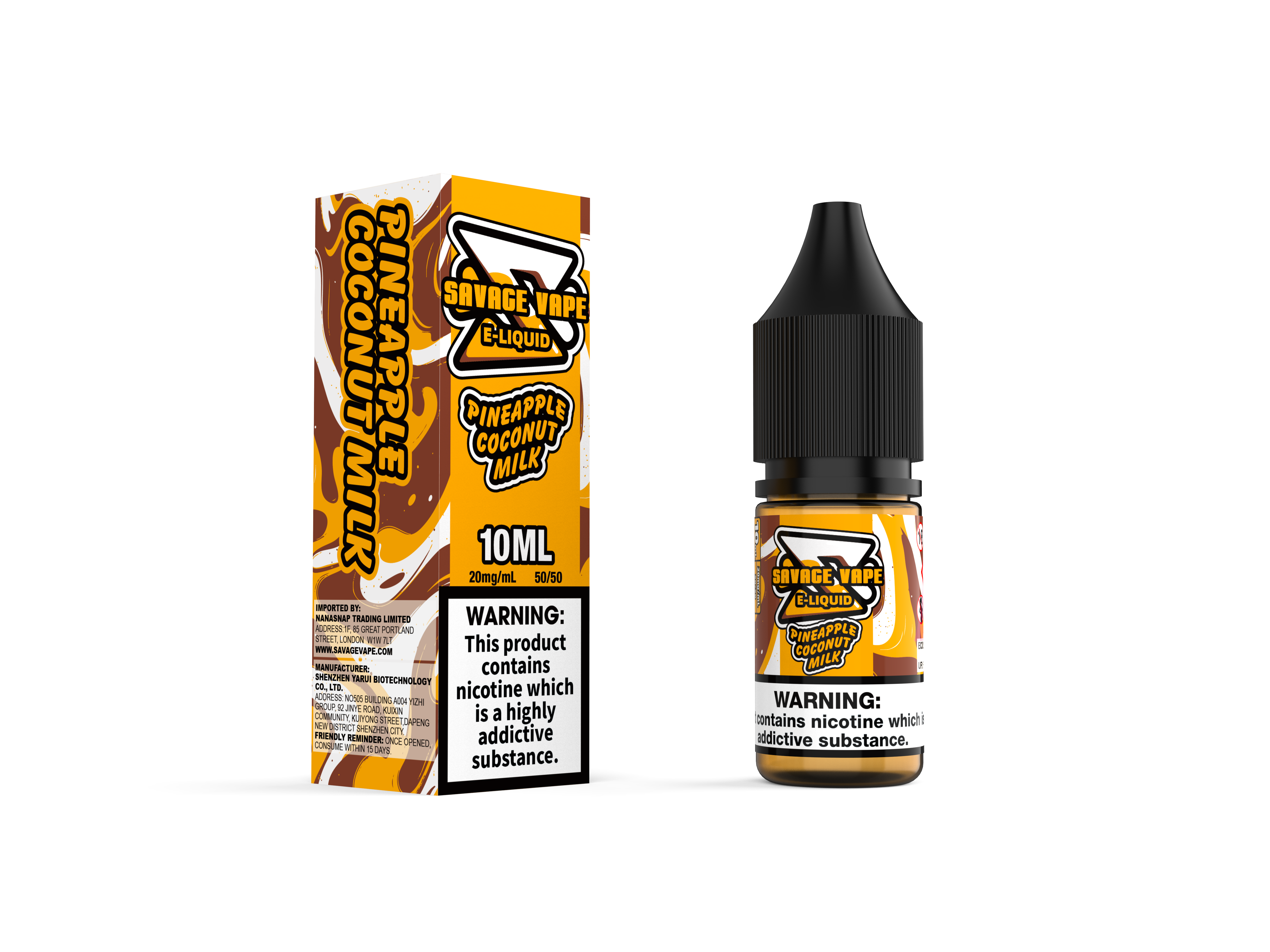 Savage Vape E Liquid 2mg Nicotine Salt 10ml TPD- Piisa Coconut Milk