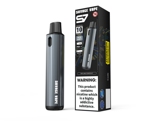 Savage Vape S7 reemplazable 2 ml de 2 ml kits de inicio de cápsula dispositivo 700mAh batería - TPD