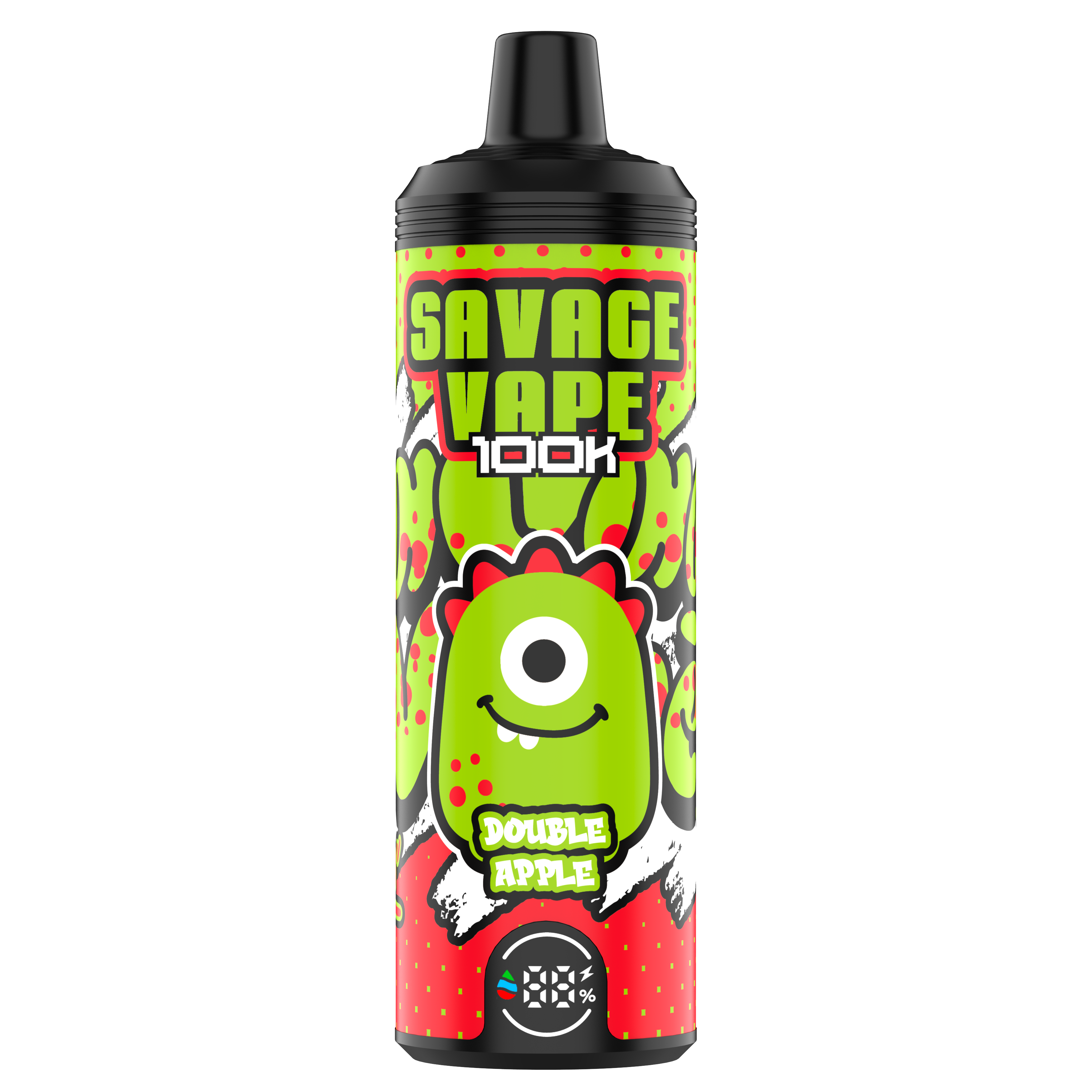 UE Warehouse Original Savage Vape MTL 100000 Puff 80000 65000 Cigarrillos electrónicos Vaper Dual Mesh Bobina 50 ml Vape desechable E-Liquid 100k 80K 65K-Double Apple