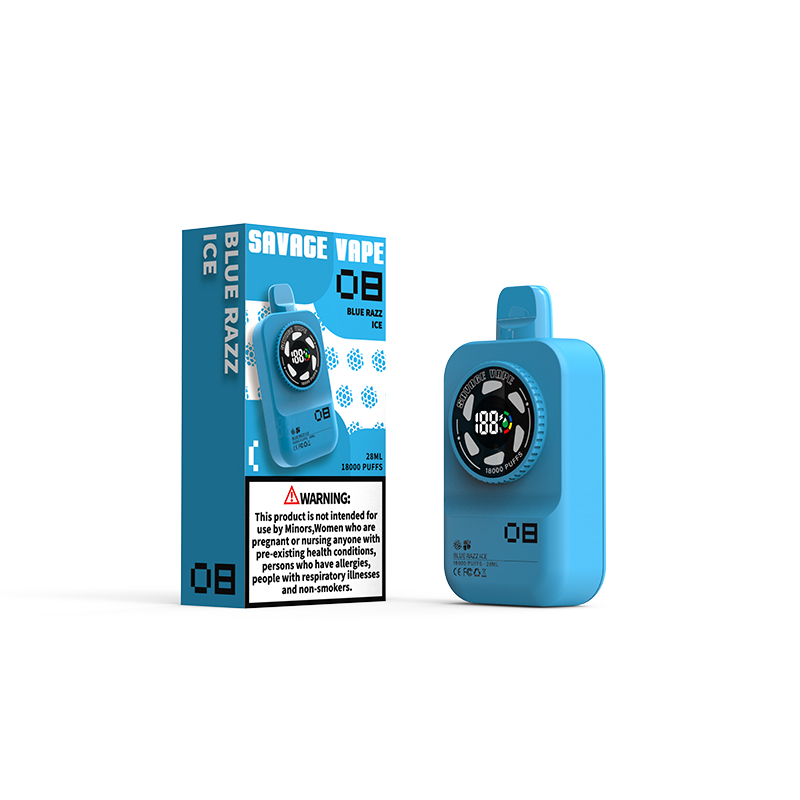 Alemania Almacén Cámara salvaje 18000 Puff 18k Cigarrillo electrónico Vape desechable 2% 3% 5% Sal NIC - Hielo azul Raz