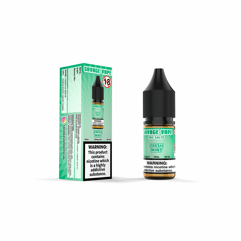 E-líquido Savage Vape Fresh Mint Nic Salt 20 mg 2 ml TPD