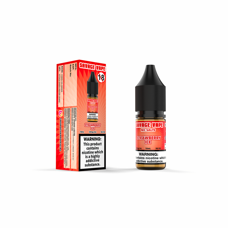 E-líquido Savage Vape Strawberry Ice Nic Salt 20 mg 2 ml TPD