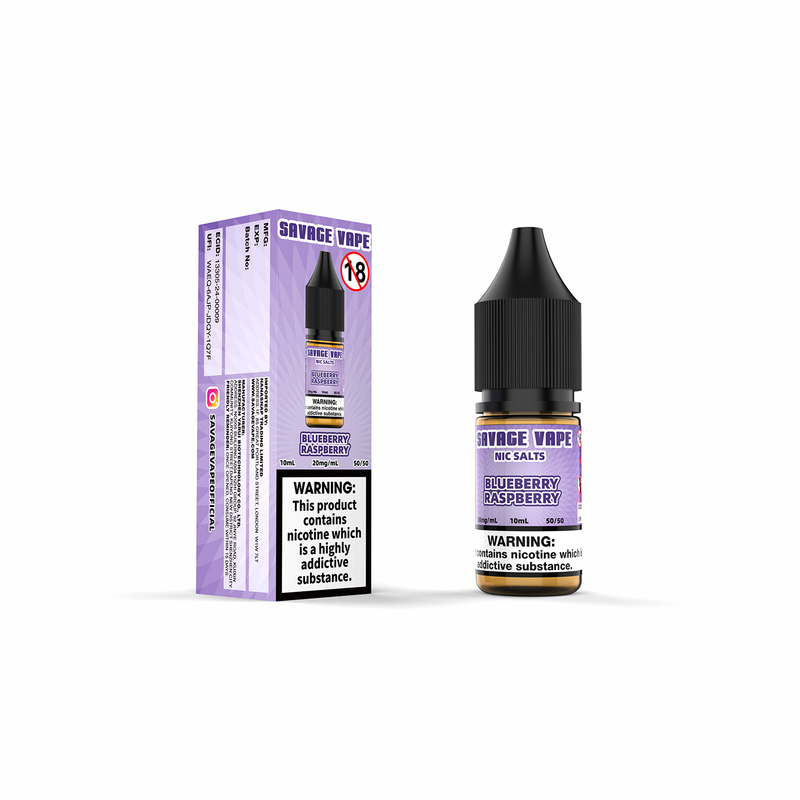 E-líquido Savage Vape Bluberry Raspberry Nic Salt 20 mg 2 ml TPD