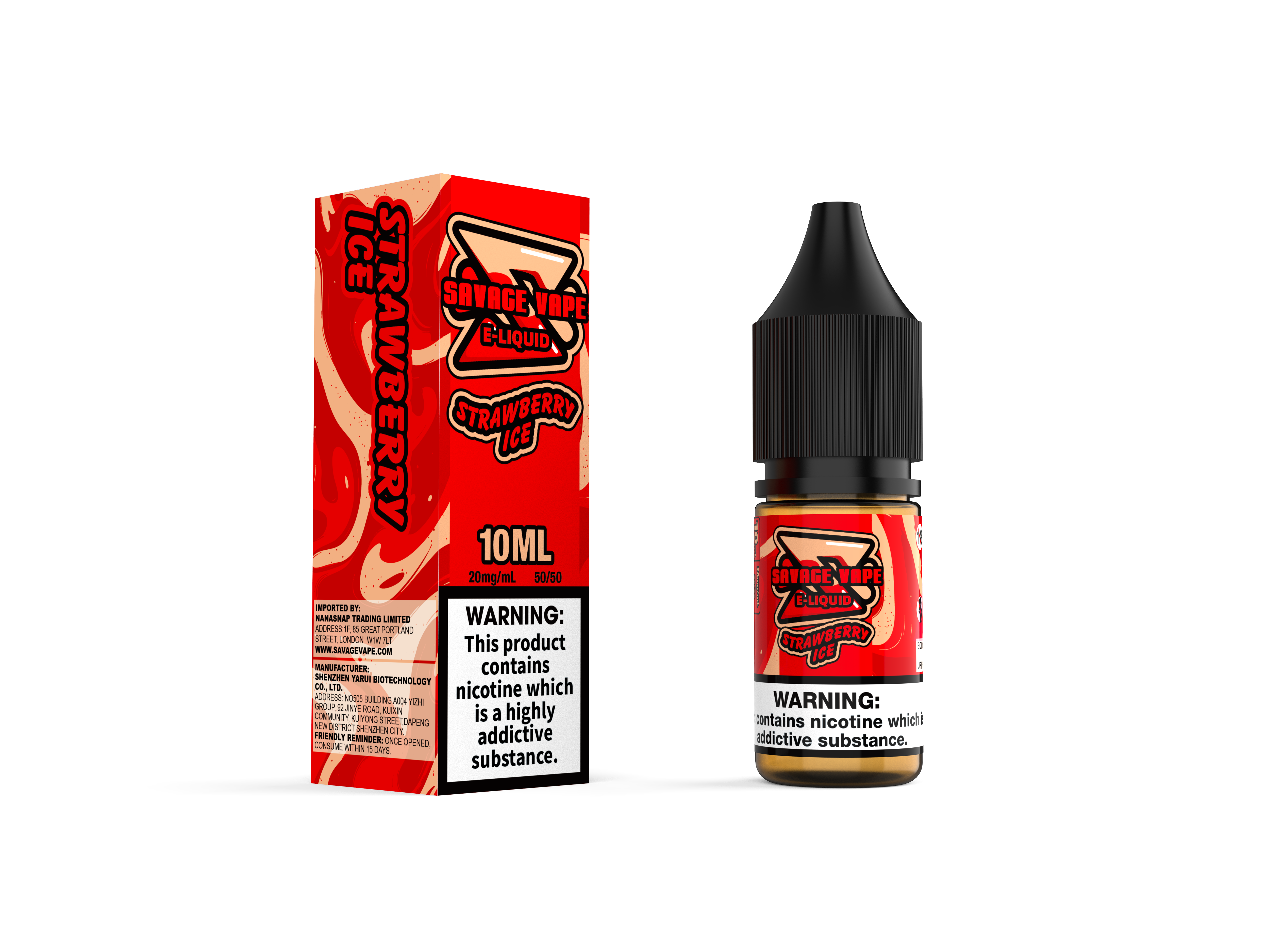 Savage Vape E Liquid 2mg Nicotine Salt 10ml TPD- BluBerry Cranberry Cherry