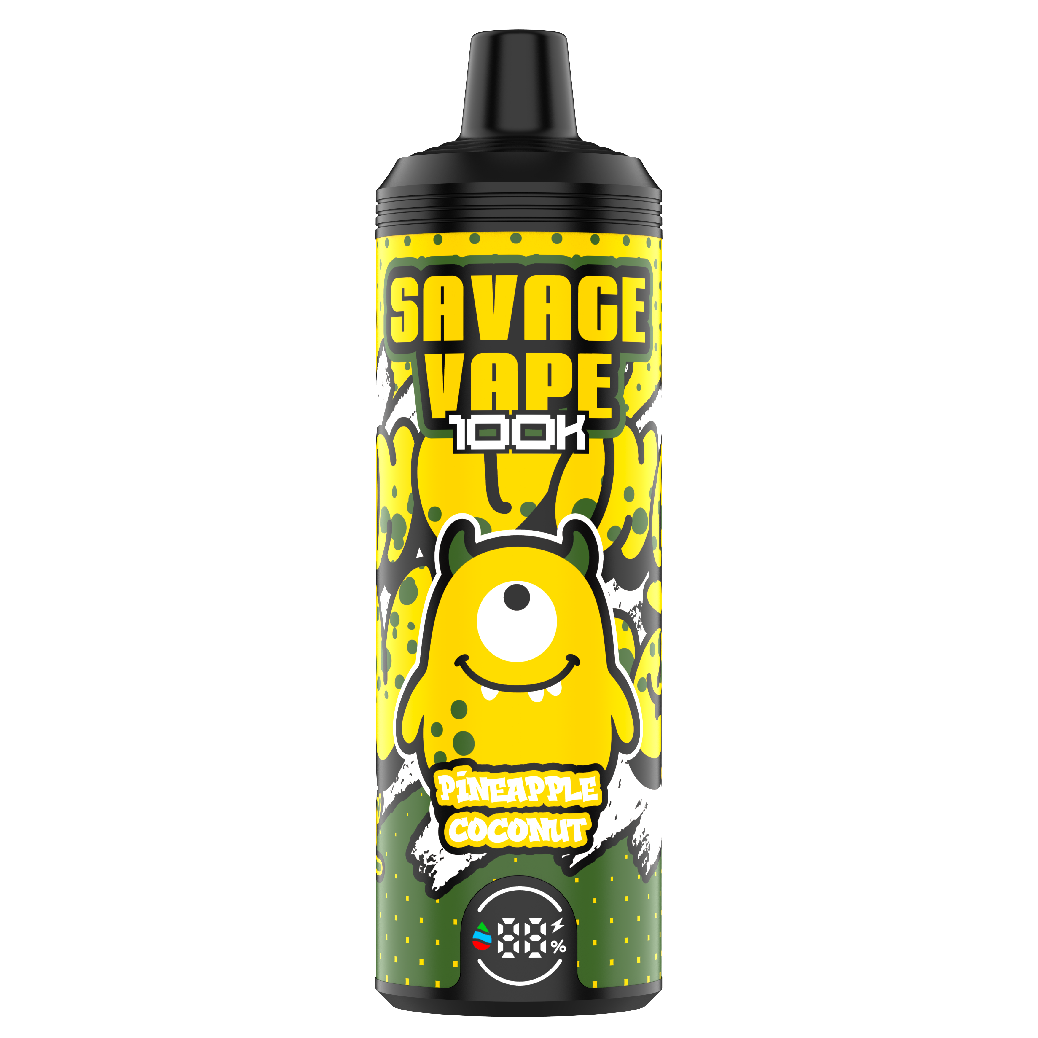 Almacenamiento de la UE Original Savage Vape MTL 100000 Puff 80000 65000 Cigarrillo electrónico Vaper Dual Mesh Bobina 50 ml Vape desechable E-Liquid 100k 80K 65K-Pineapple Coconut